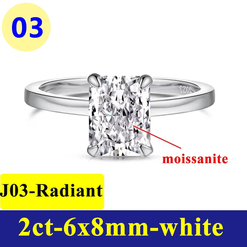 Oval Radiant Moissanite Ring