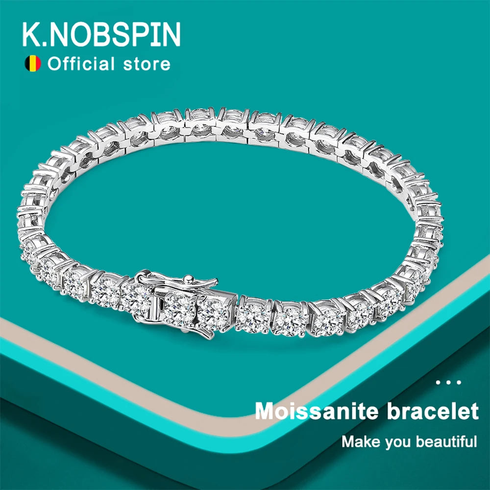 Moissanite Tennis Bracelet, GRA Certified