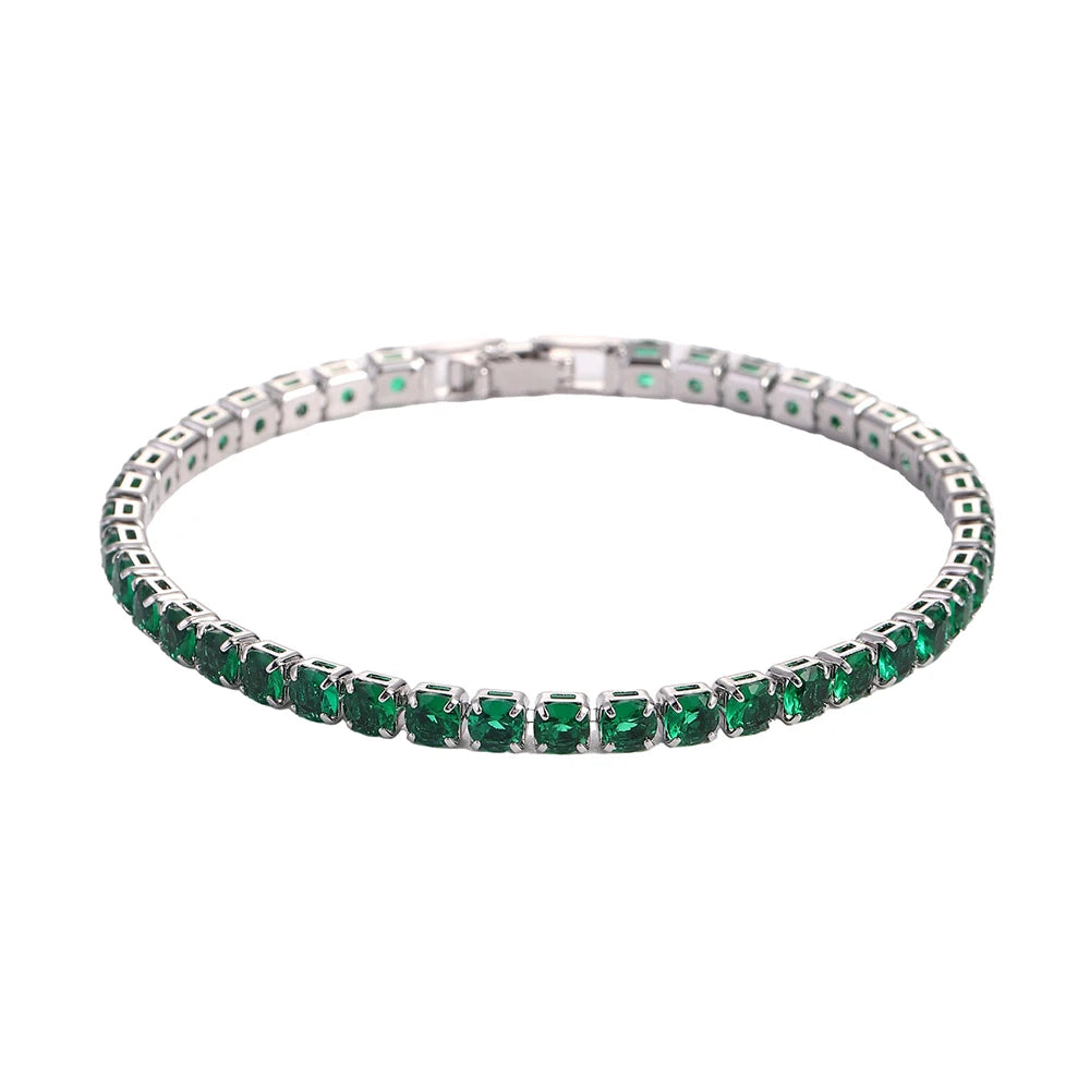 Iced Tennis Bracelet, Cubic Zirconia