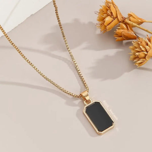 1PCS Fashionable And Simple Rectangular Shape. Bachelor's Hat Sunflower Smiling Face Women's Necklace Pendant. Exquisite Aifts F