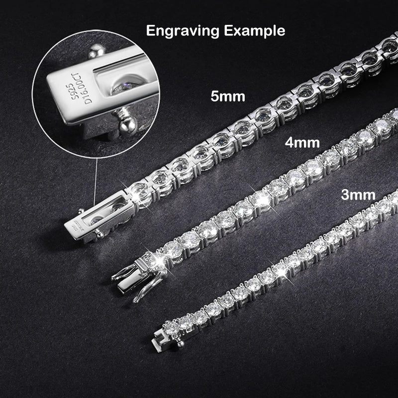 Rose Gold Moissanite Tennis Bracelet