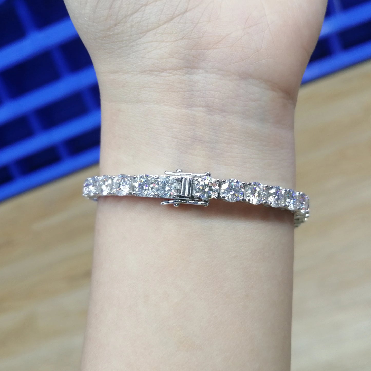 Moissanite Chain Bracelet