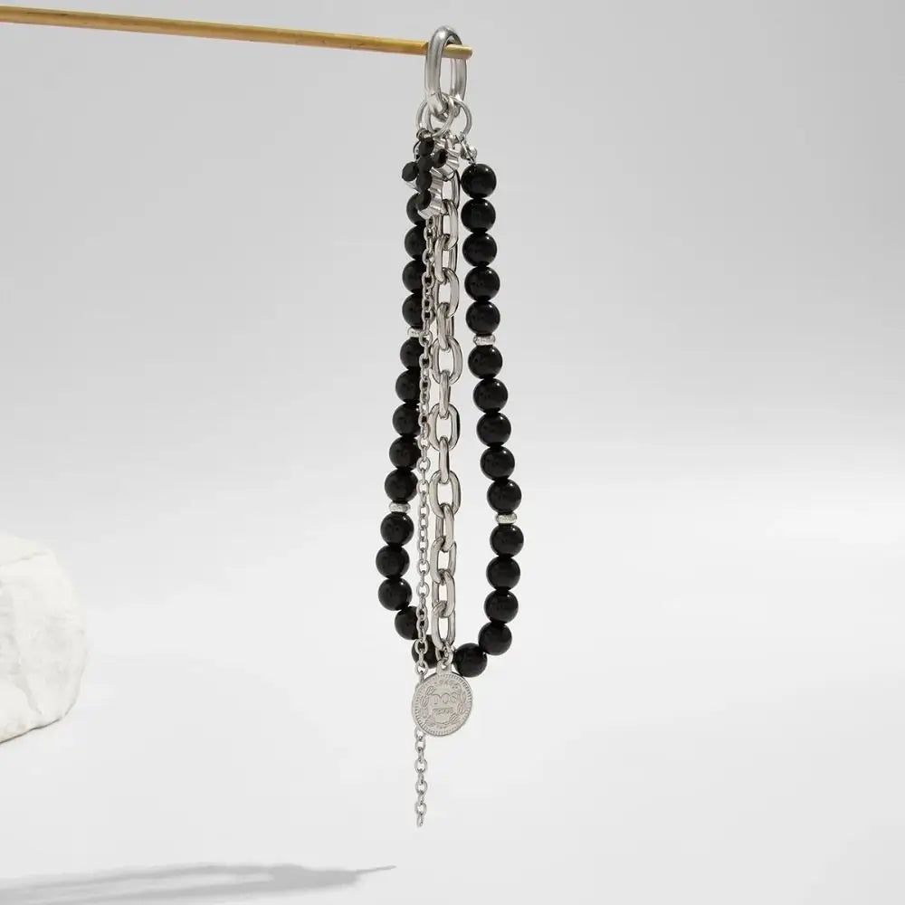 Fashion Metal Pearl Beaded Keychain Peach Heart Shape Tassel Decoration Bead Bag Chain Pendant Jewelry Bag Accessories