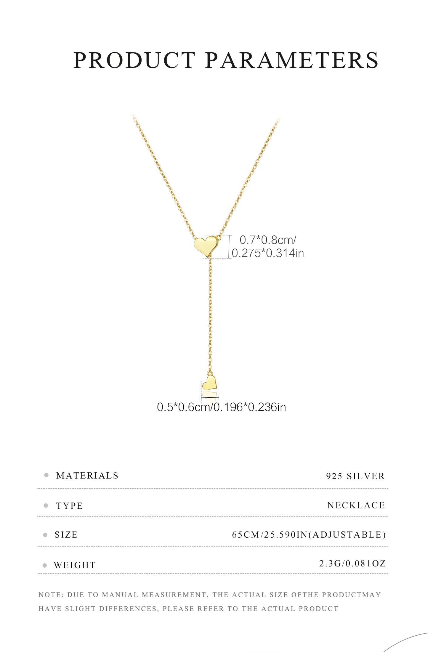 Adjustable Heart Pendant Necklace