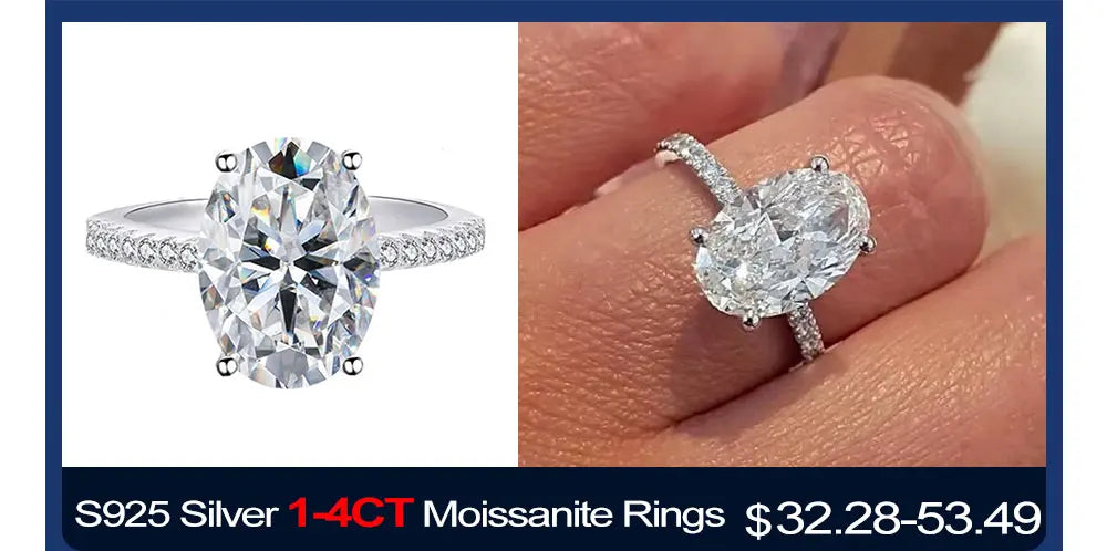 Oval Cut Moissanite Stud Earrings