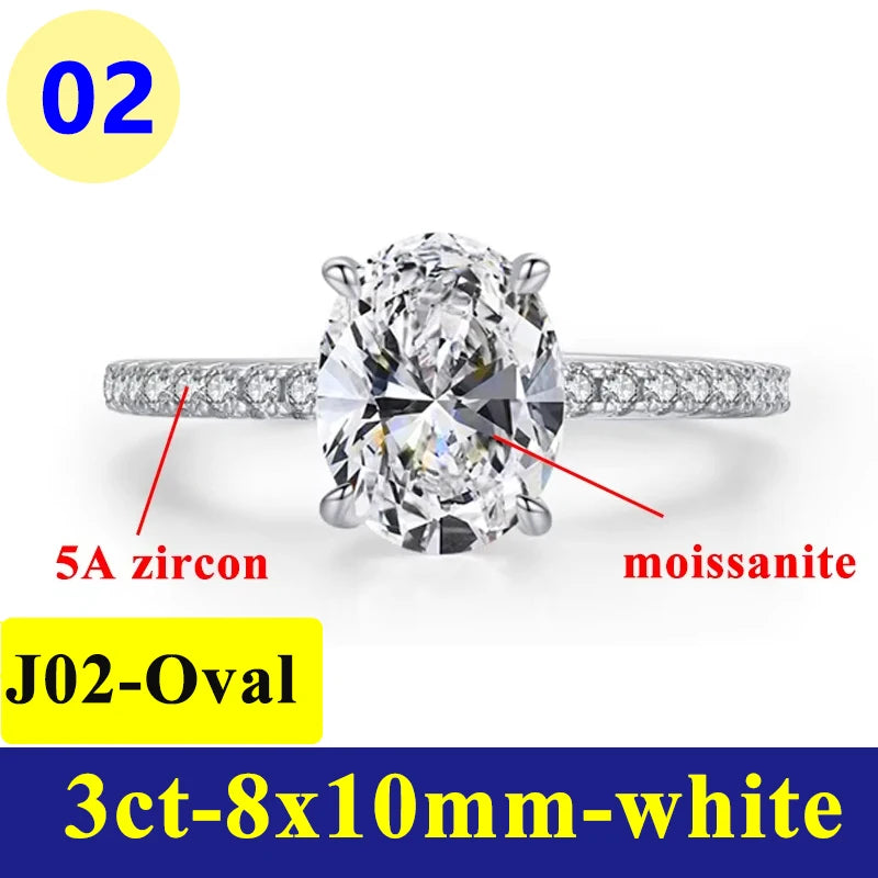 Oval Radiant Moissanite Ring