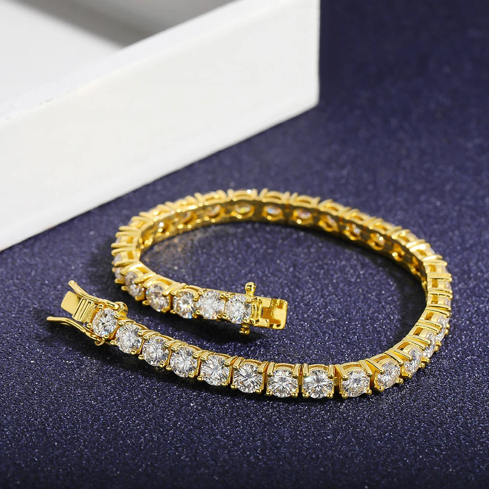 Rose Gold Moissanite Tennis Bracelet