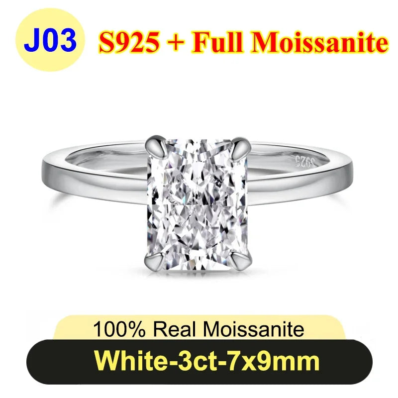 Radiant Cut Moissanite Ring