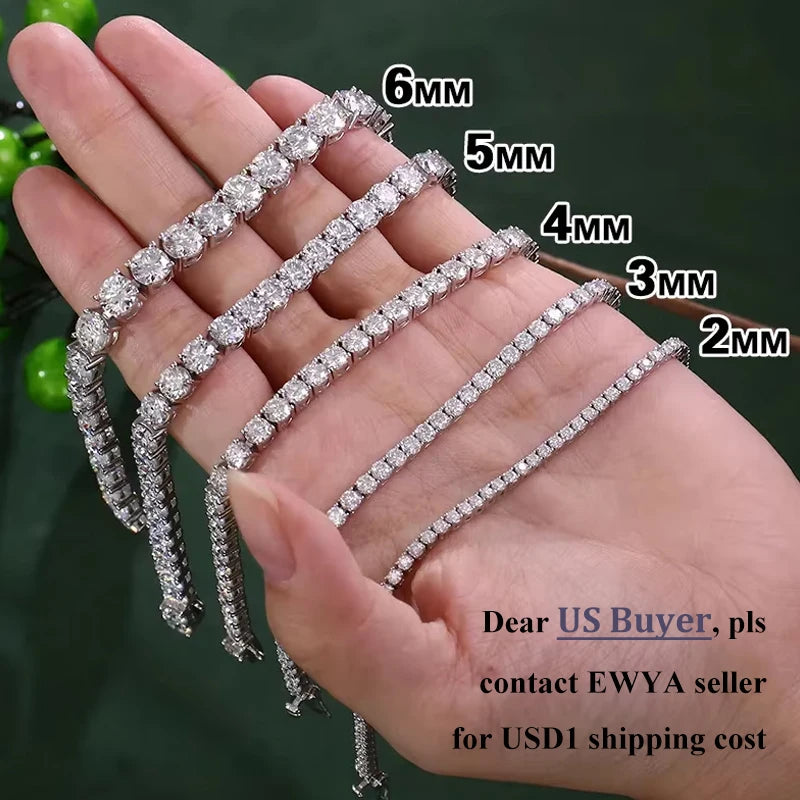 Moissanite Chain Bracelet