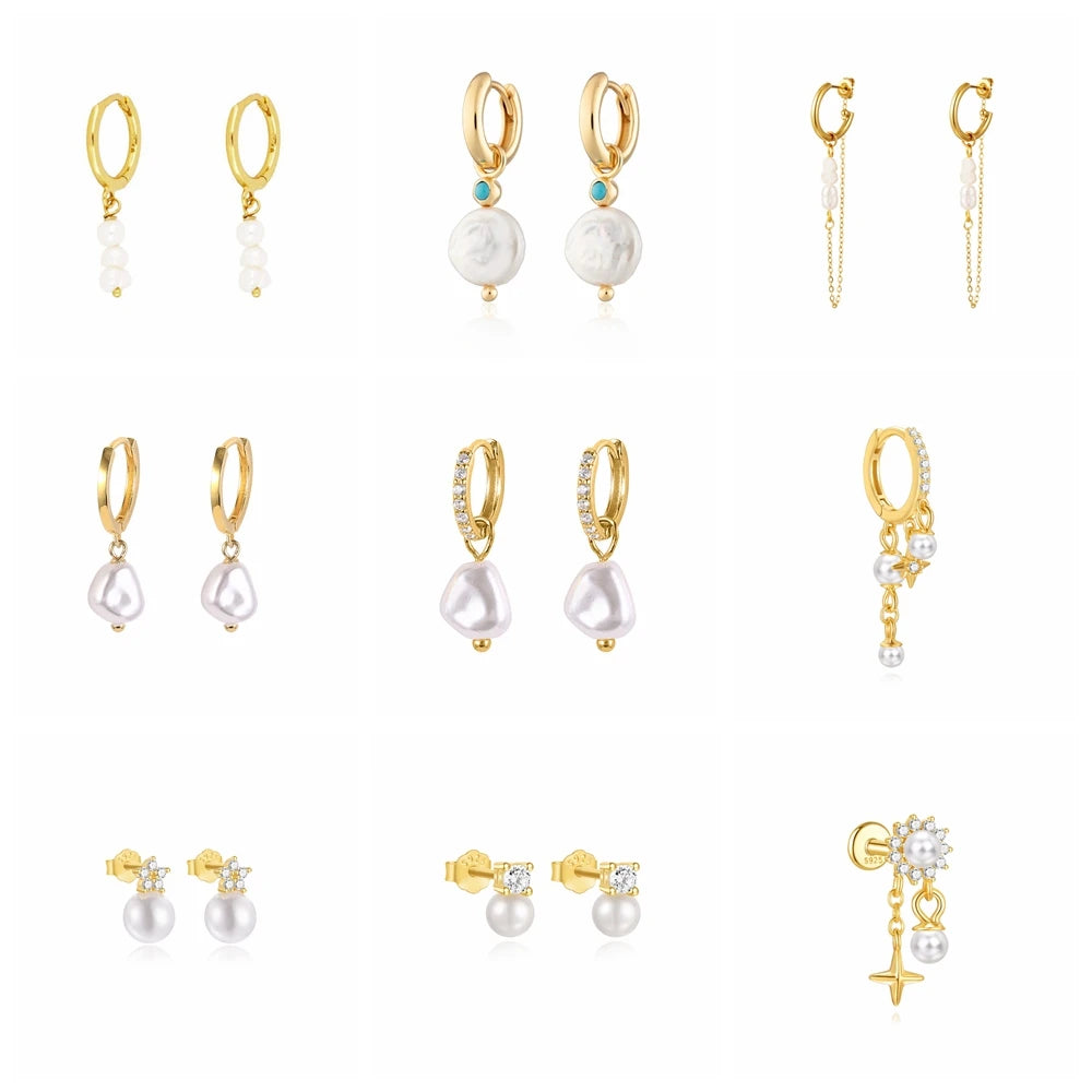 Pearl Hoop Earrings