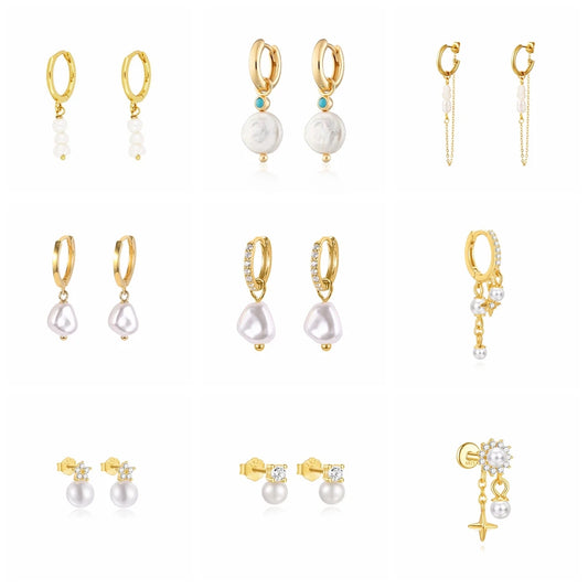 Pearl Hoop Earrings