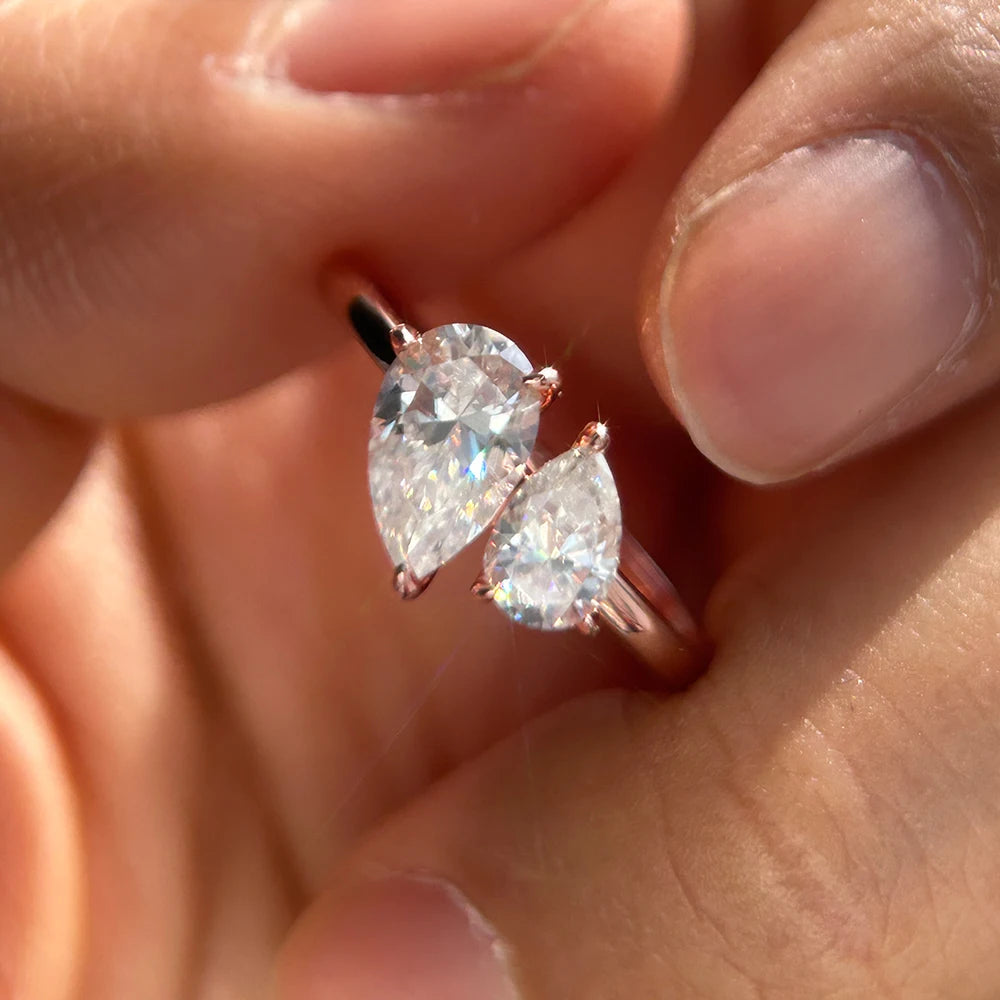 Toi et Moi Moissanite Ring