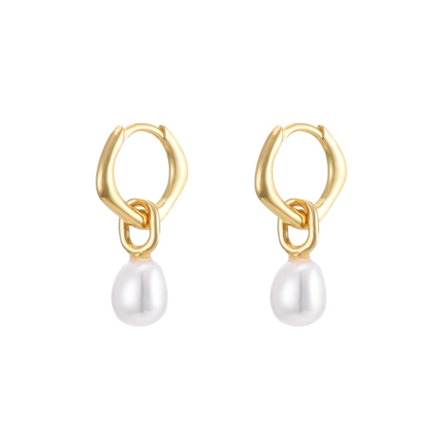 Pearl Hoop Earrings