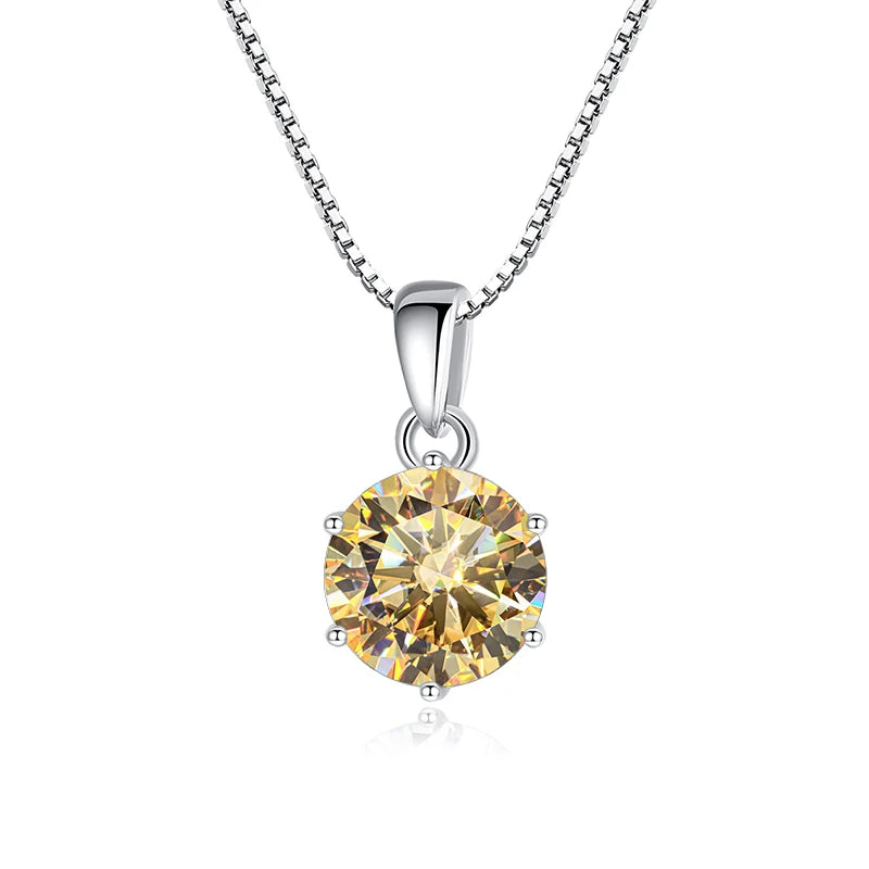 Moissanite Pendant Necklace, 1CT