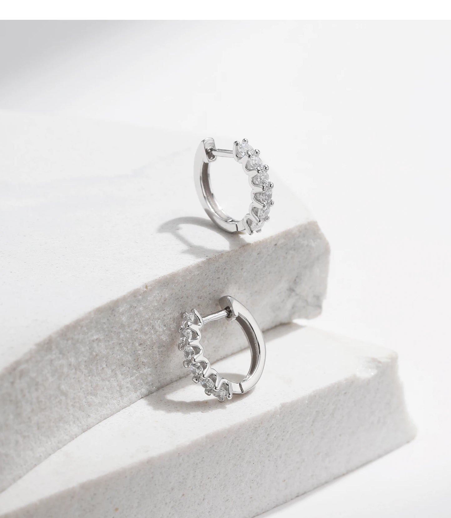 Small Moissanite Hoop Earrings