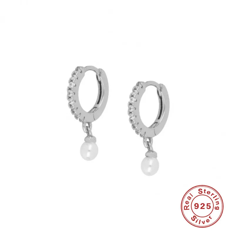 Pearl Hoop Earrings