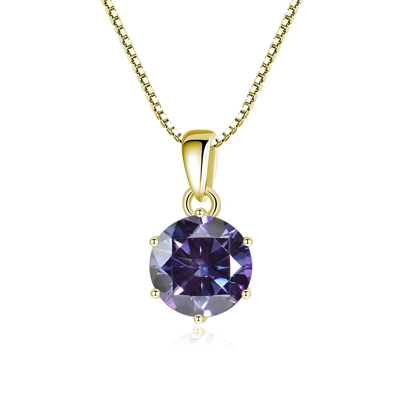 Moissanite Pendant Necklace, 1CT