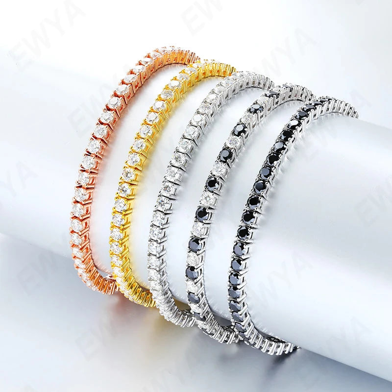 Rose Gold Moissanite Tennis Bracelet