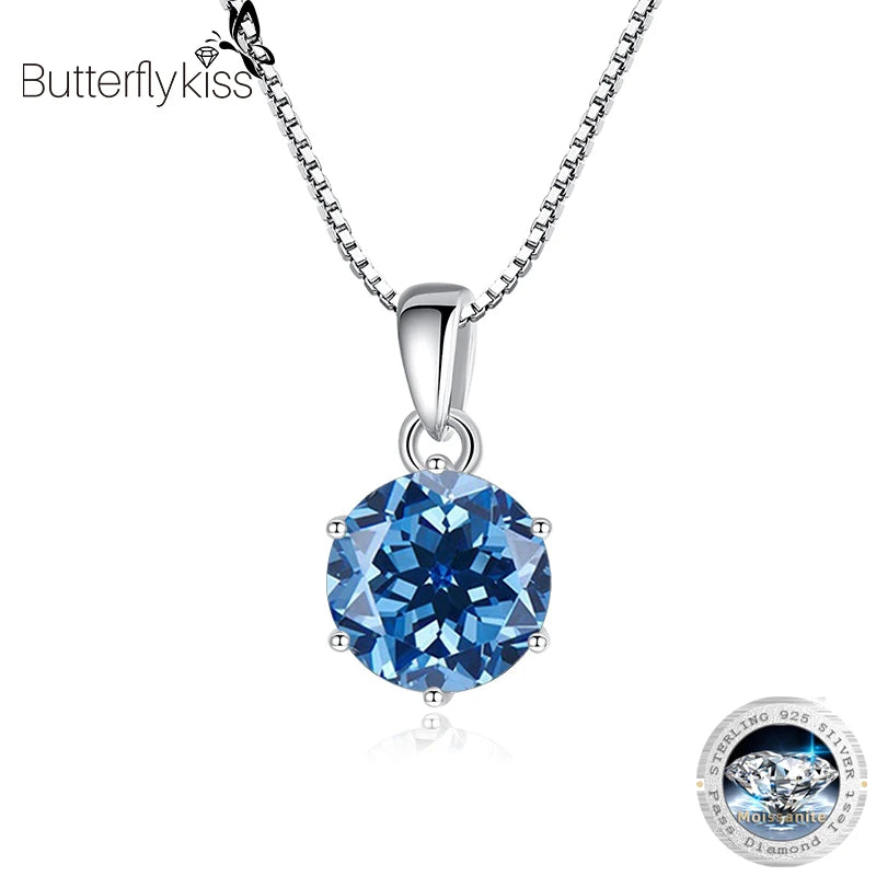 Moissanite Pendant Necklace, 1CT