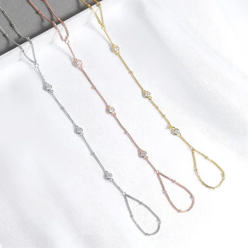 Adjustable Moissanite Chain Bracelet