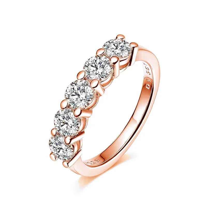 White Gold Moissanite Wedding Band