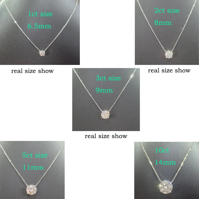 White Gold Moissanite Pendant Necklace