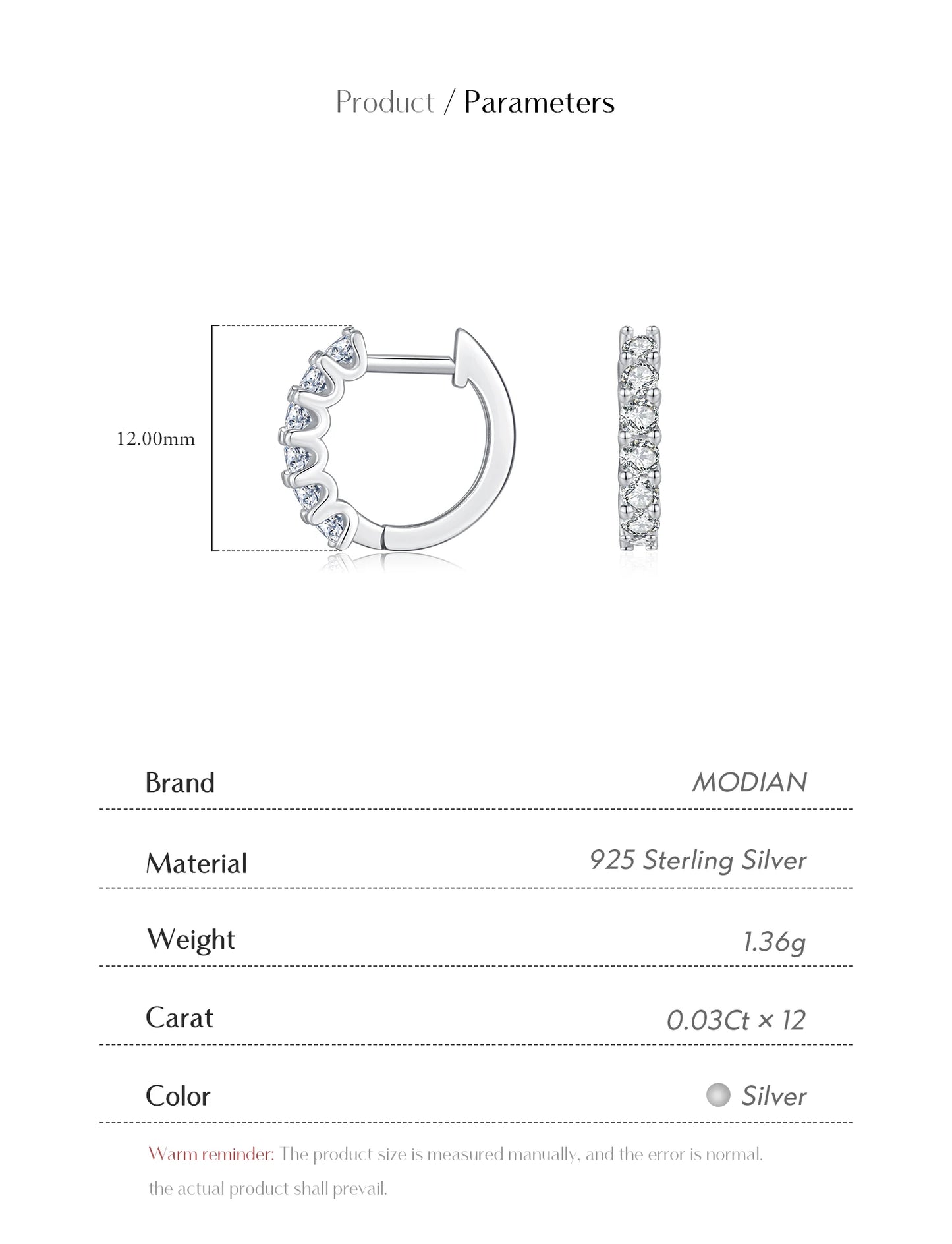Small Moissanite Hoop Earrings