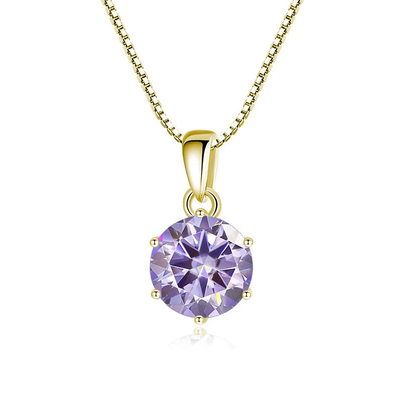 Moissanite Pendant Necklace, 1CT