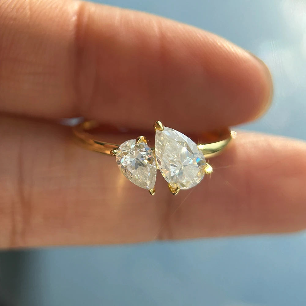 Toi et Moi Moissanite Ring