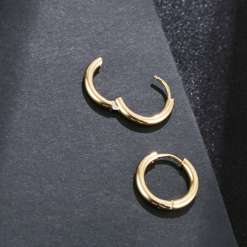Punk Gothic Spike Hoop Earrings-Unisex
