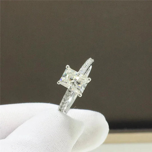Radiant Cut Moissanite Ring