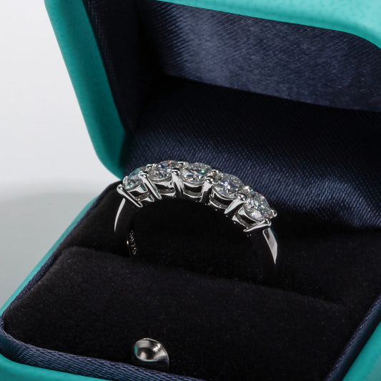 Moissanite Wedding Band Ring
