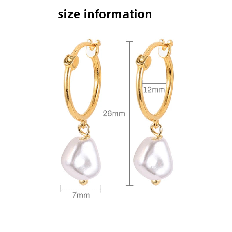 Pearl Hoop Earrings