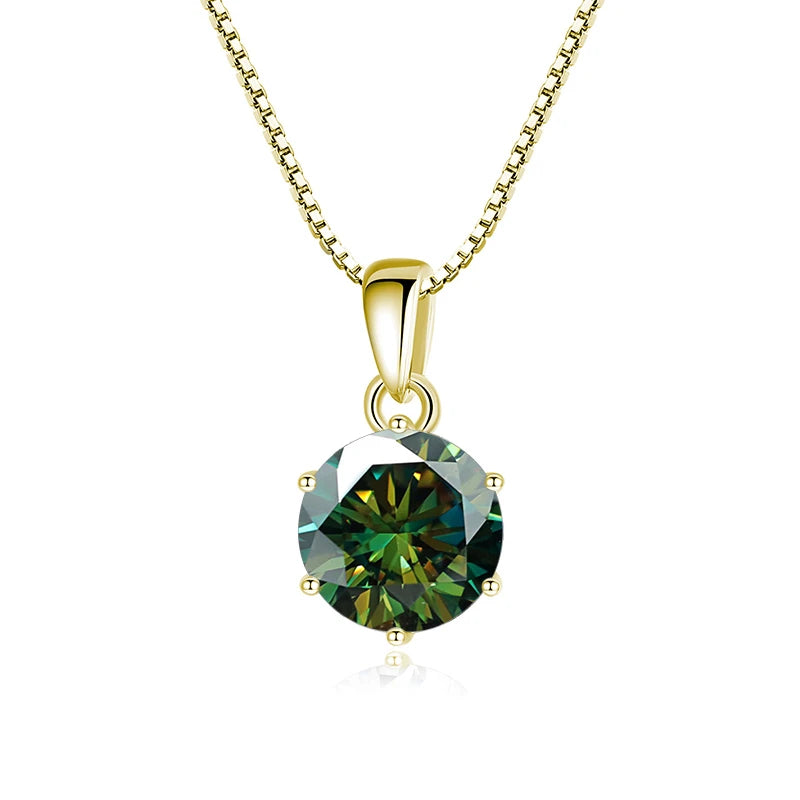 Moissanite Pendant Necklace, 1CT