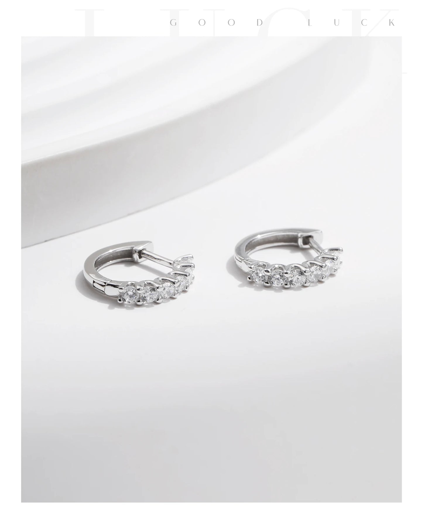Small Moissanite Hoop Earrings