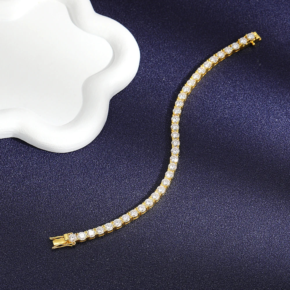 Rose Gold Moissanite Tennis Bracelet