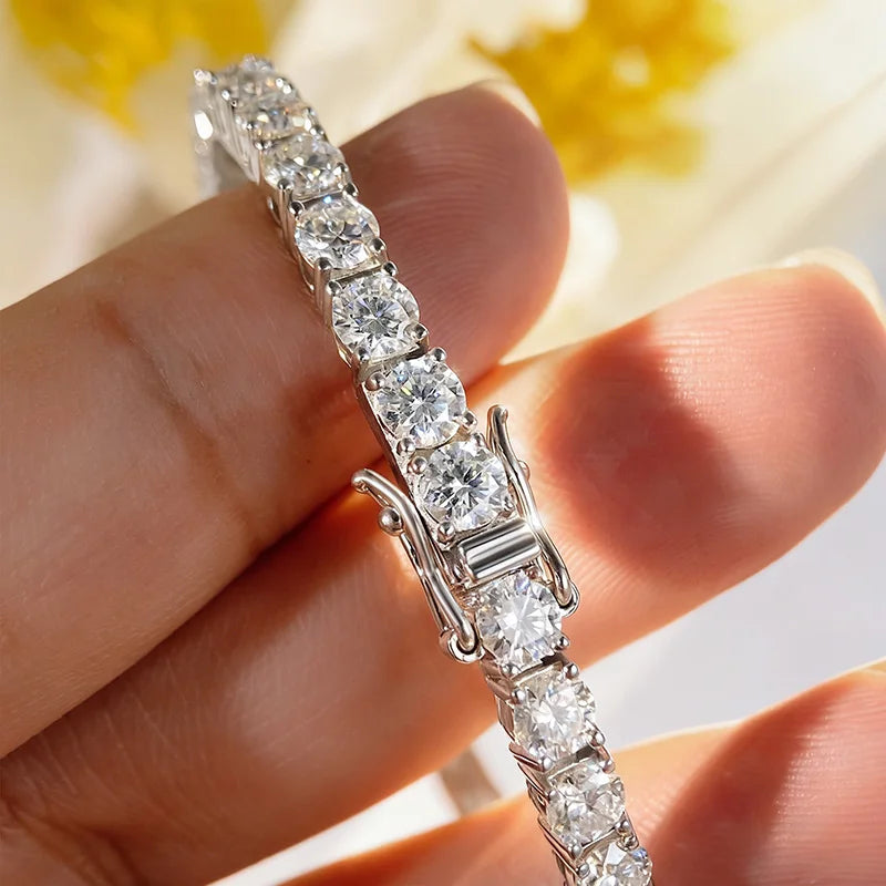 18K Gold Plated Moissanite Tennis Bracelet