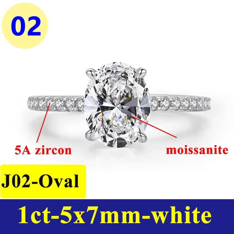Oval Radiant Moissanite Ring