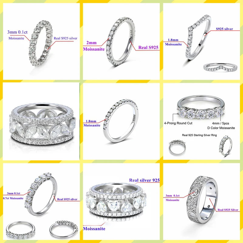 Moissanite Eternity Band Ring