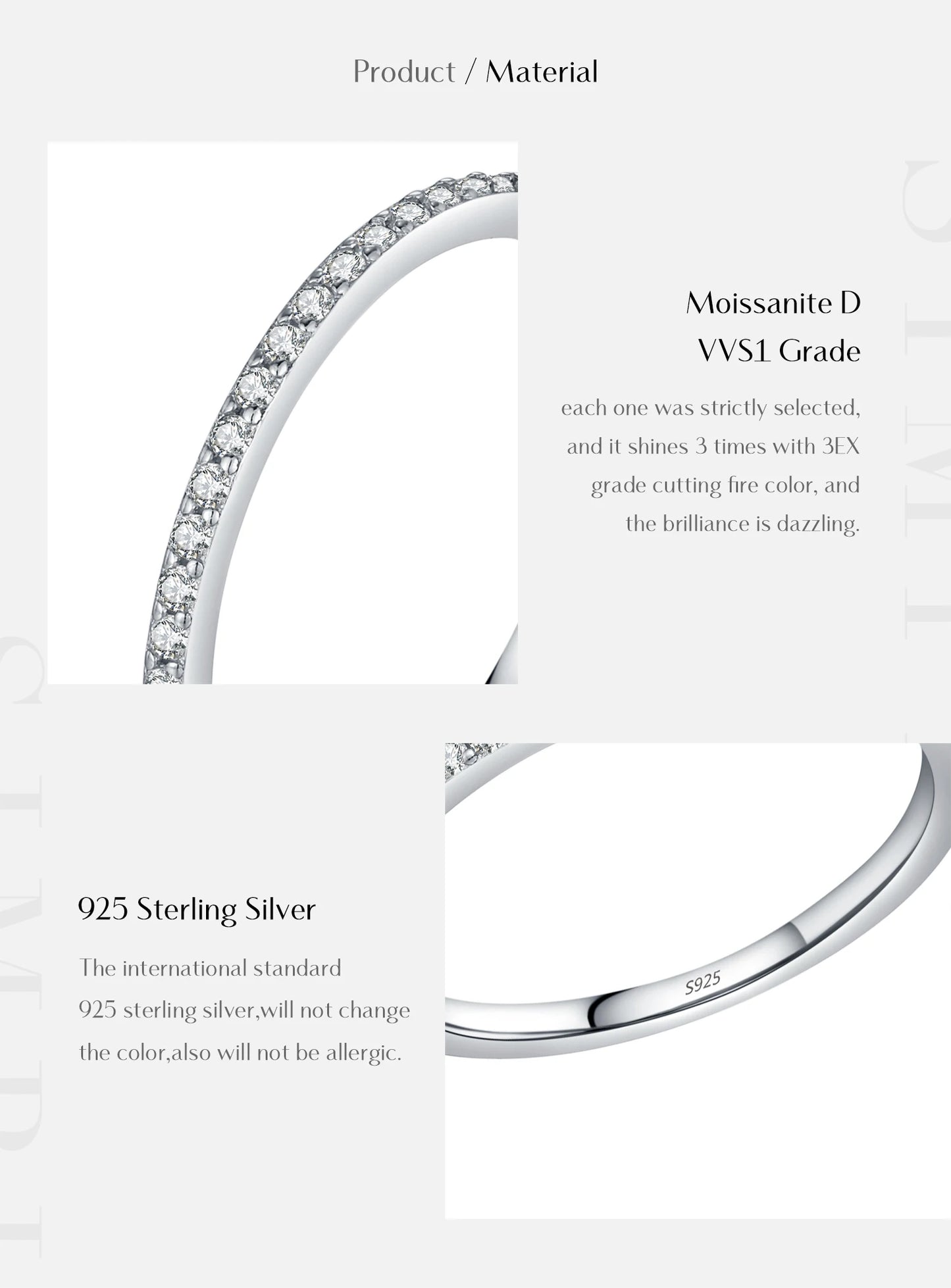 Simple Eternity Moissanite Ring
