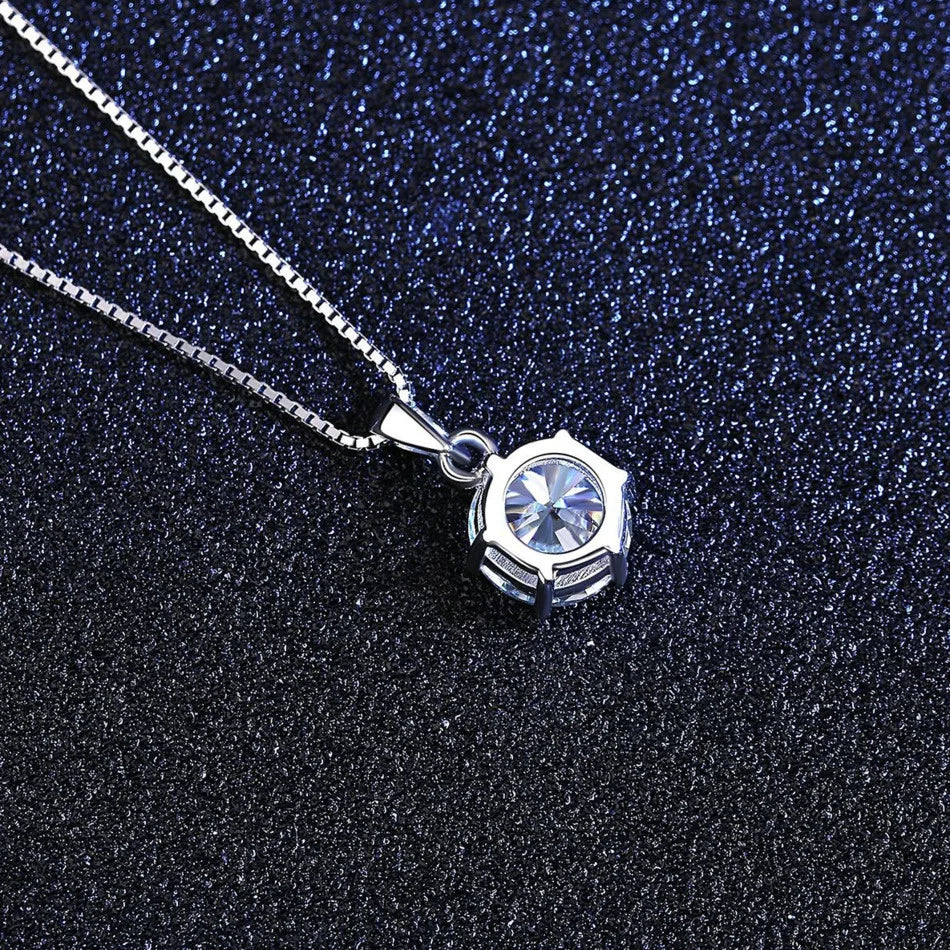 Moissanite Pendant Necklace, 1CT
