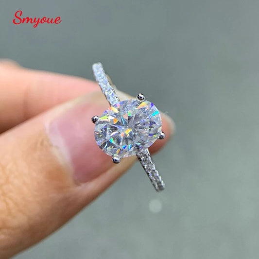 Oval Cut Moissanite Promise Ring