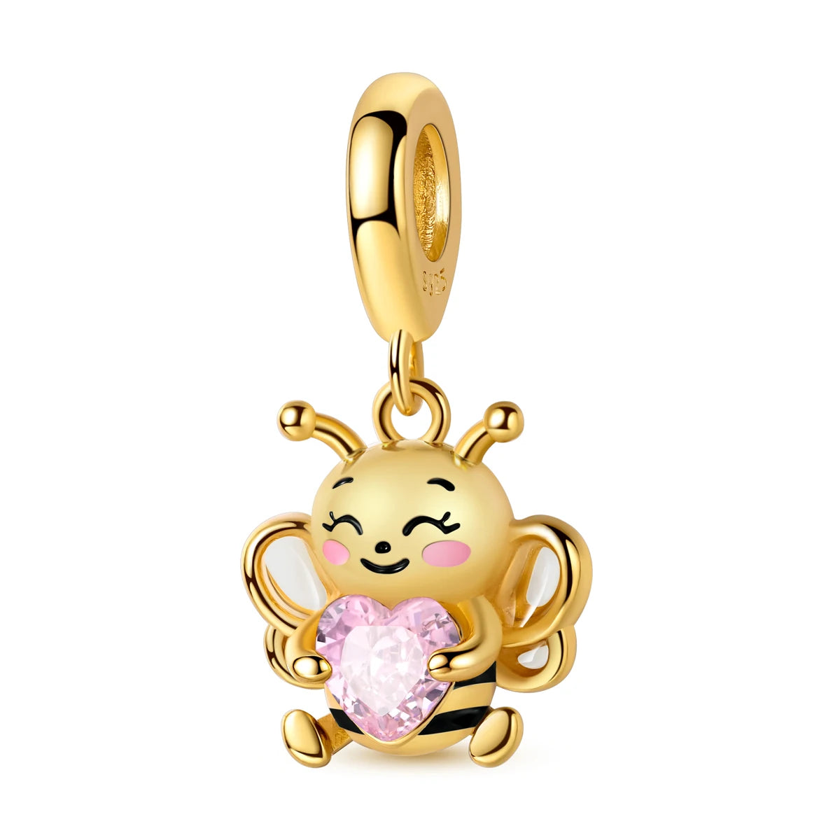 Original 925 Sterling Silver Gold Series DIY Charms Beads Inlaid Zirconium Sun Leopard Pendants Fit Bracelet DIY Jewelry Making