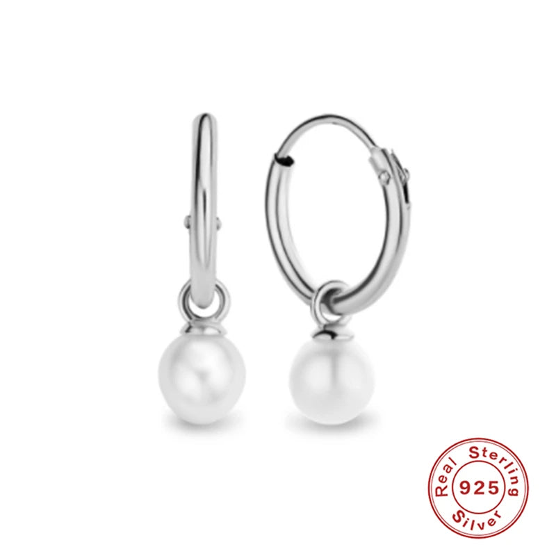 Pearl Hoop Earrings