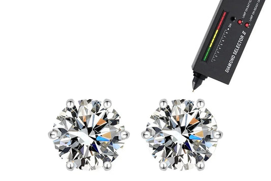 Six-Prong Moissanite Stud Earrings