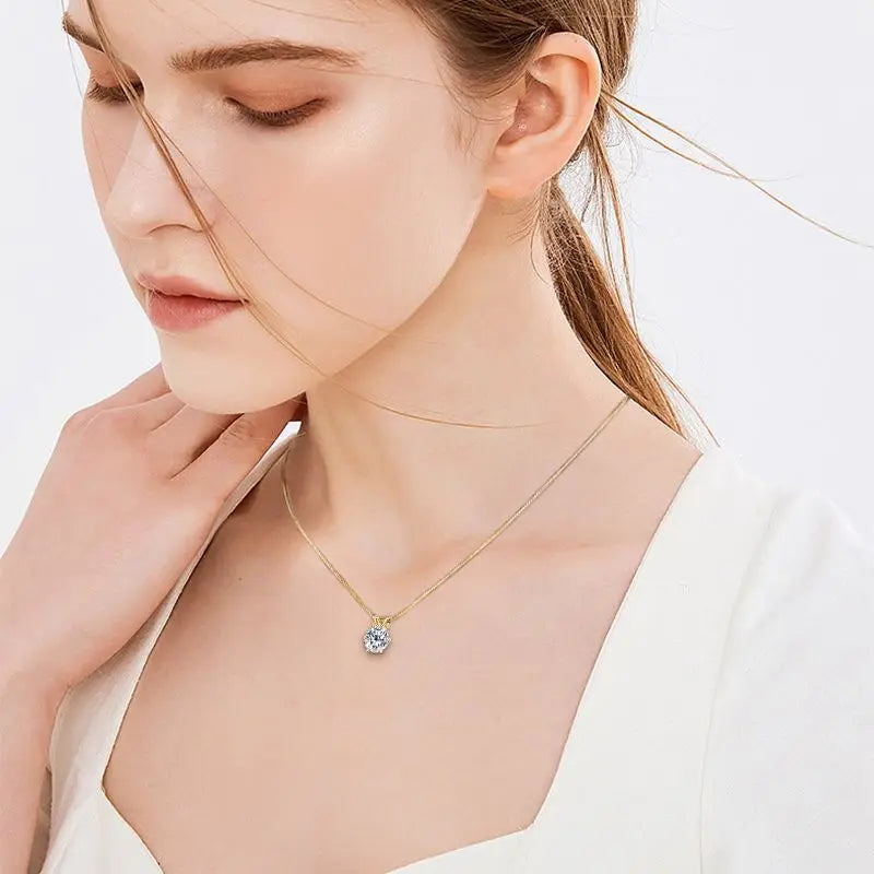 Moissanite Pendant Necklace