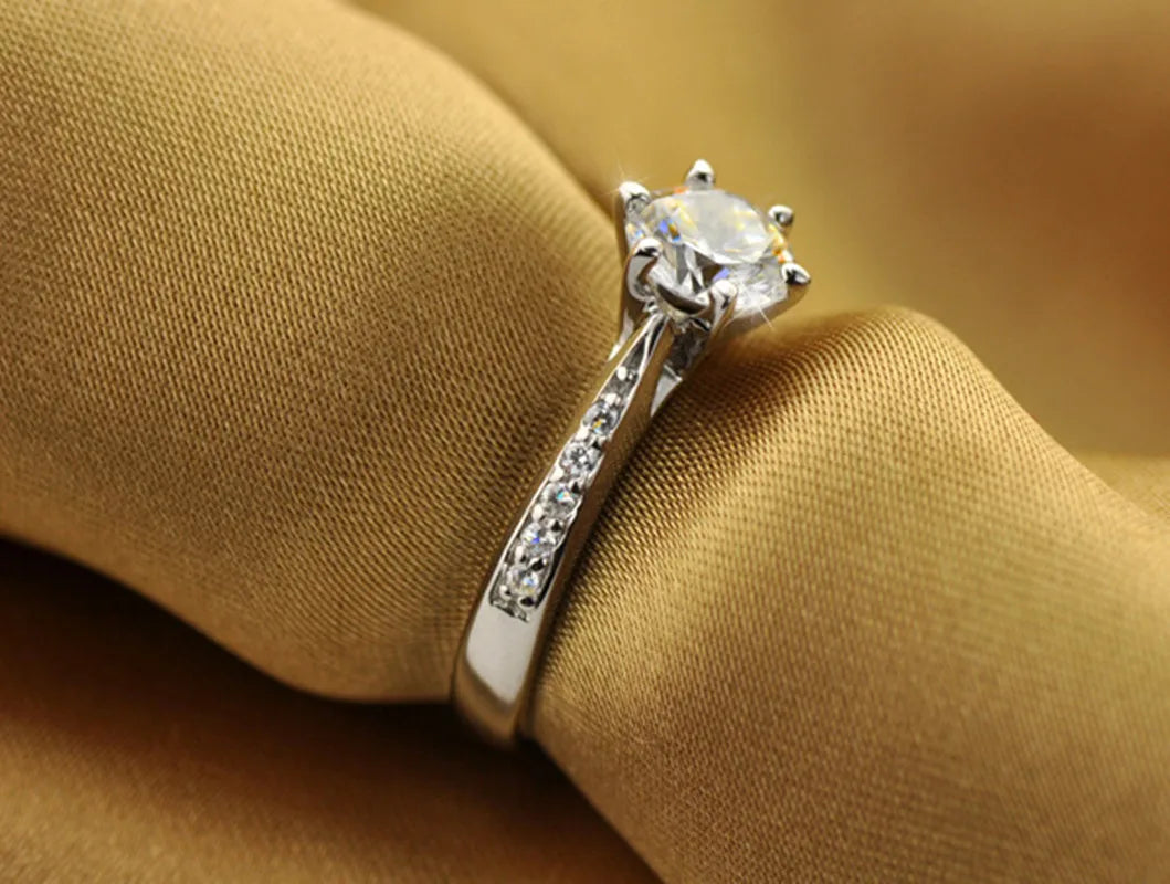 Classic Six-Claw Moissanite Ring