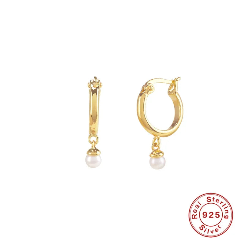 Pearl Hoop Earrings