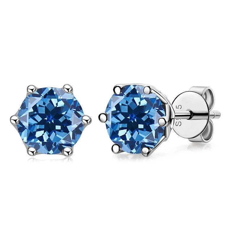 Moissanite Stud Earrings, 1CT