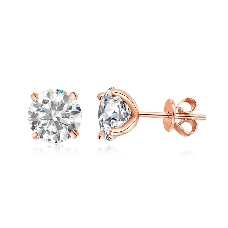 18K Plated Moissanite Stud Earrings